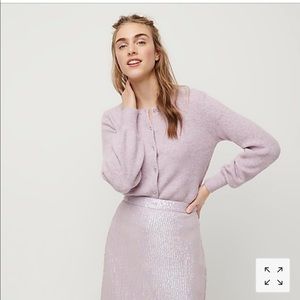 Ribbed Cardigan with jeweled buttons